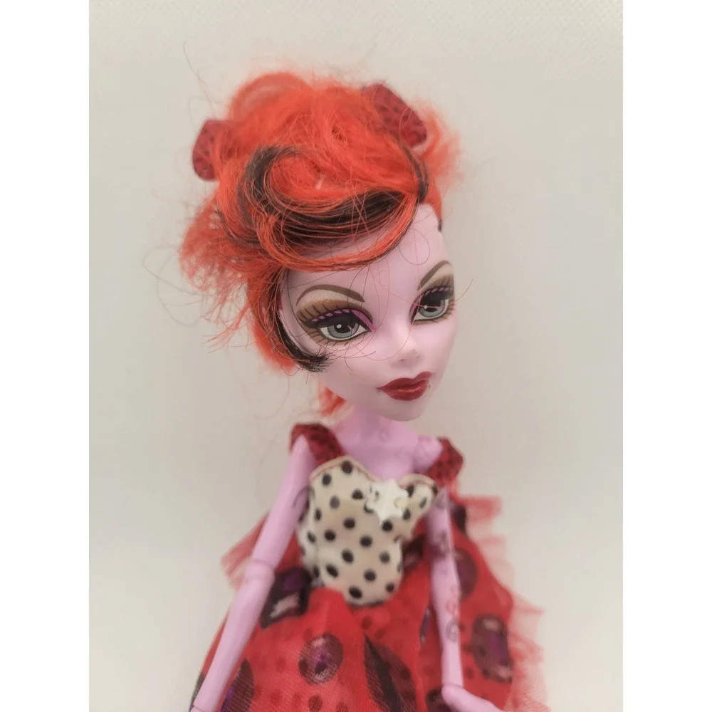 Monster High Operetta Dot Dead Gorgeous Doll Red Hair Polka Dot Dress Mattel G1